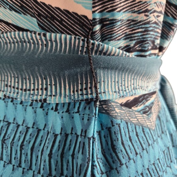 Beige by Eci Turquoise Black Fit Flare Dress 10 Designer Details Turquoise Black - Picture 7 of 14